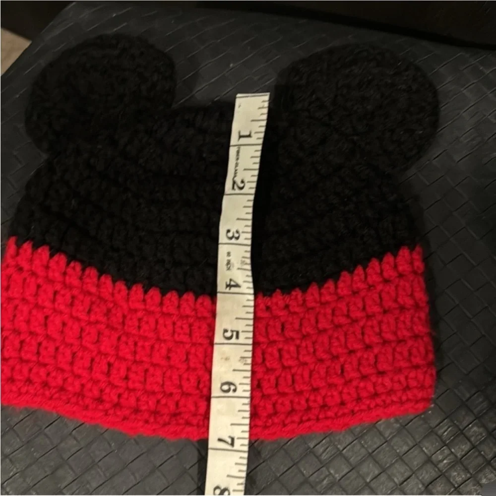 Handmade adorable Disney Micky Mouse baby knit hat